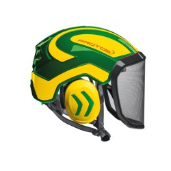 casque-protos-arboriste-forestier-avec-jugulaire-vert-jaune-fluo
