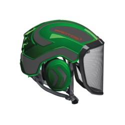 casque-protos-arboriste-forestier-avec-jugulaire-vert-gris