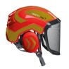 casque-protos-arboriste-forestier-avec-jugulaire-rouge-or
