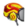 casque-protos-arboriste-forestier-avec-jugulaire-rouge-jaune-fluo