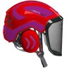 casque-protos-arboriste-forestier-avec-jugulaire-rouge-rose