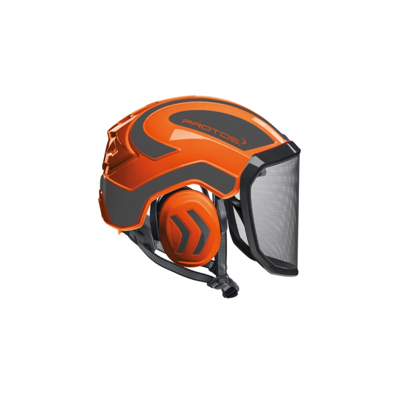 casque-protos-arboriste-forestier-avec-jugulaire-orange-gris