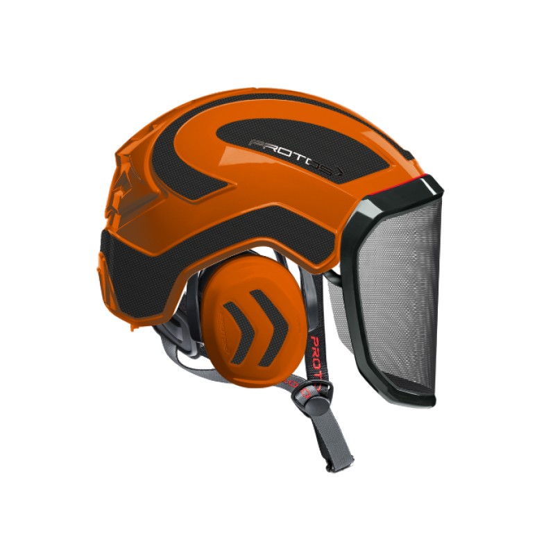 casque-protos-arboriste-forestier-avec-jugulaire-orange-gris-carbone