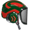 casque-protos-arboriste-forestier-avec-jugulaire-olive-rouge-orange