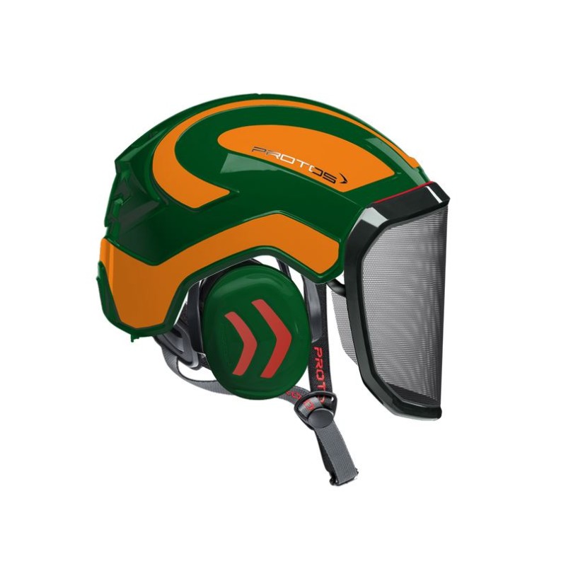 casque-protos-arboriste-forestier-avec-jugulaire-olive-orange