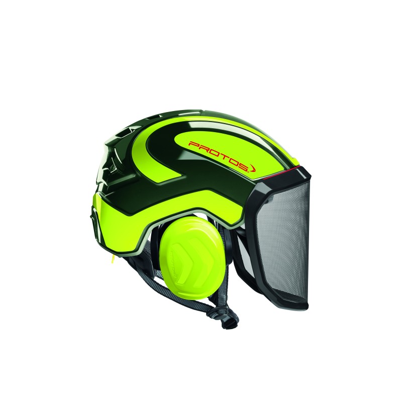 casque-protos-arboriste-forestier-avec-jugulaire-olive-jaune-fluo