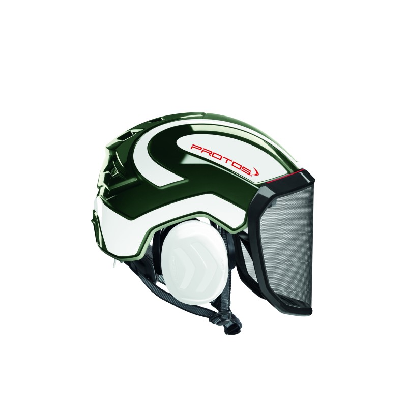 casque-protos-arboriste-forestier-avec-jugulaire-olive-blanc