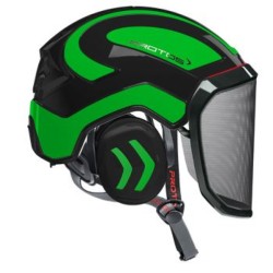 casque-protos-arboriste-forestier-avec-jugulaire-noir-vert-neon