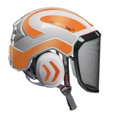 casque-protos-arboriste-forestier-avec-jugulaire-blanc-orange-reflechissant