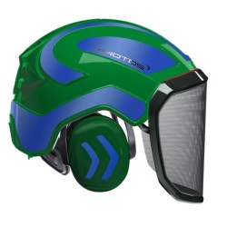 casque-protos-integral-forestier-visiere-f39olive-bleu-reflechissant