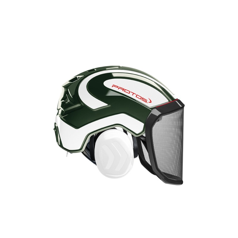 casque-protos-integral-forestier-visiere-f39-olive-et-blanc