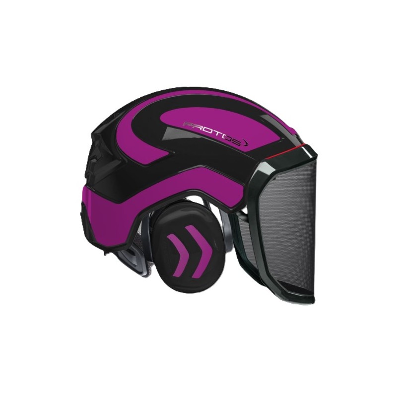 casque-protos-integral-forestier-visiere-f39-noir-et-rose