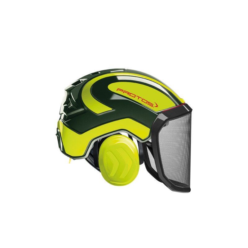 casque-protos-integral-forestier-visiere-f39-olive-jaune-fluo