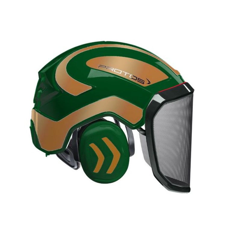 casque-protos-integral-forestier-visiere-f39-olive-et-or
