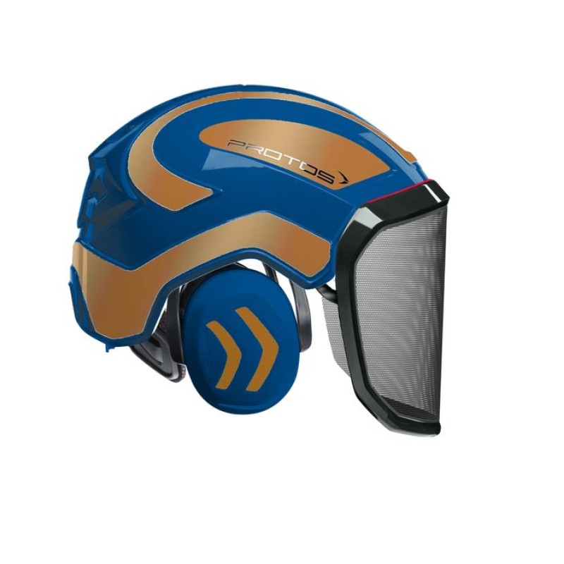 casque-protos-integral-forestier-visiere-f39-bleu-et-or