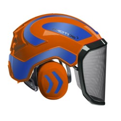 casque-protos-integral-forestier-visiere-f39-orange-et-bleu-reflechissant