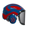 casque-protos-integral-forestier-visiere-f39-bleu-et-rouge