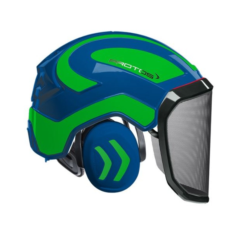 casque-protos-integral-forestier-visiere-f39-bleu-et-vert-neon
