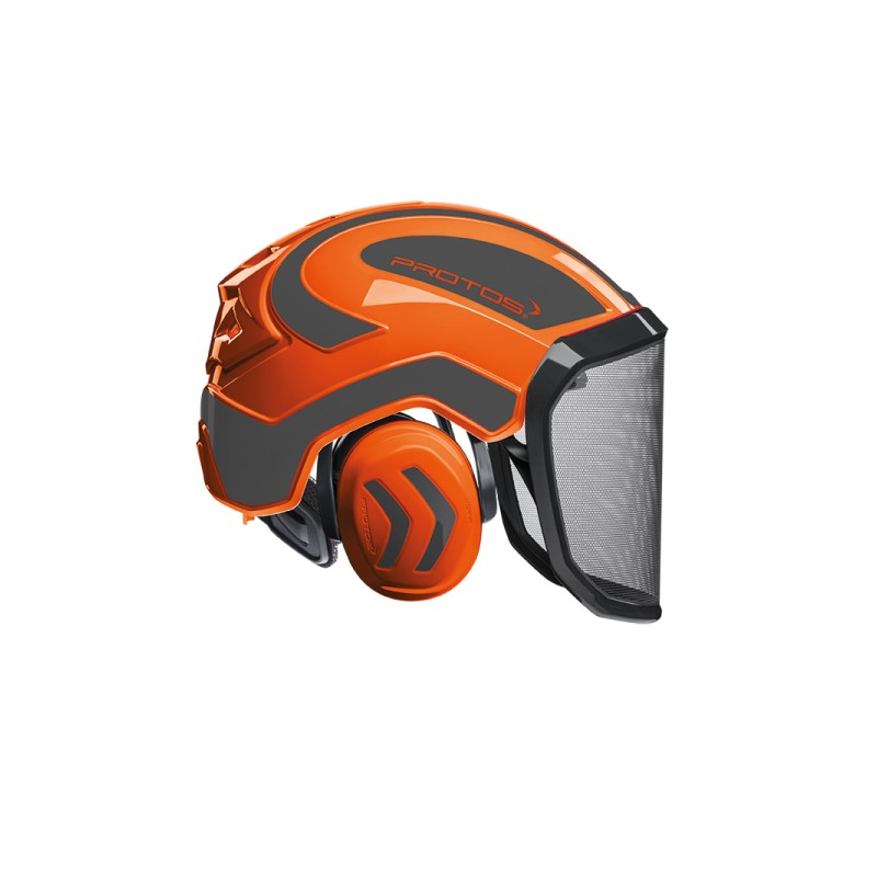 casque-protos-integral-forestier-visiere-f39-orange-et-gris
