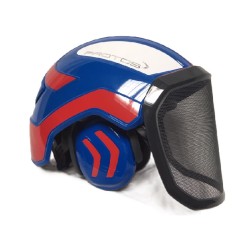 casque-protos-integral-forestier-visiere-f39-bleu-rouge-et-blanc