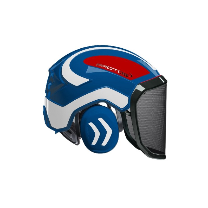 casque-protos-integral-forestier-visiere-f39-bleu-blanc-et-rouge