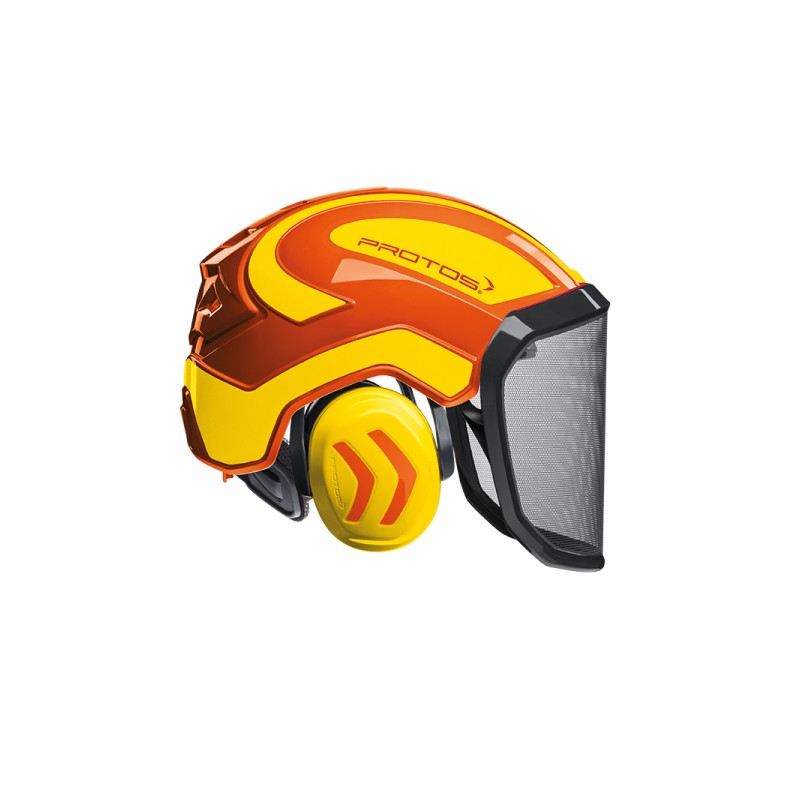casque-protos-integral-forestier-visiere-f39-orange-et-jaune-fluo
