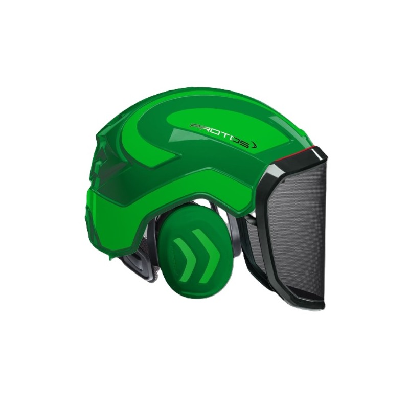 casque-protos-integral-forestier-visiere-f39-vert-et-vert-fluo