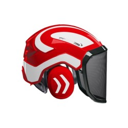 casque-protos-integral-forestier-visiere-f39-rouge-et-blanc