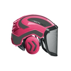 casque-protos-integral-forestier-visiere-f39-rose-et-gris