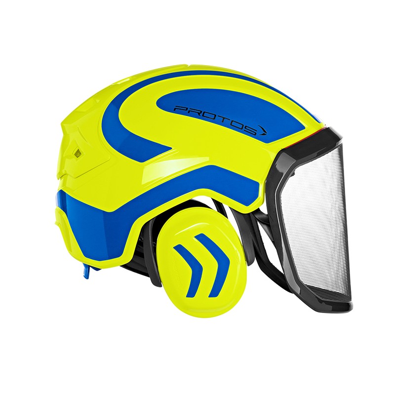 casque-protos-integral-forestier-visiere-f39-jaune-fluo-et-bleu