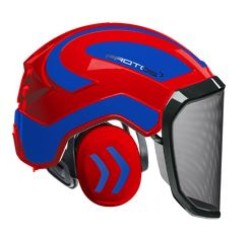 casque-protos-integral-forestier-visiere-f39-rouge-et-bleu