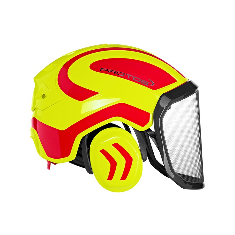 casque-protos-integral-forestier-visiere-f39-jaune-fluo-et-rouge