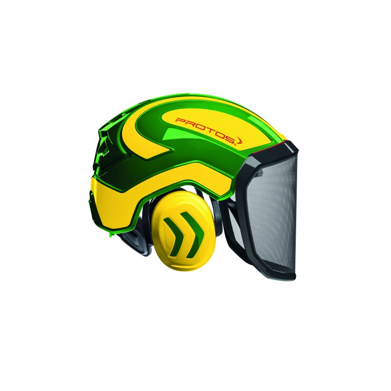casque-protos-integral-forestier-visiere-f39-vert-et-jaune-fluo