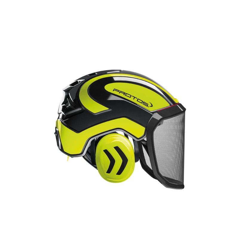 casque-protos-integral-forestier-visiere-f39-noir-et-jaune-fluo