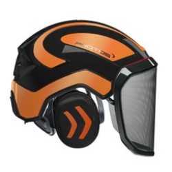 casque-protos-integral-forestier-visiere-f39-noir-et-orange-reflechissant
