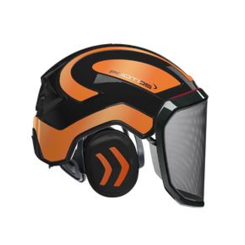casque-protos-integral-forestier-visiere-f39-noir-et-orange-reflechissant
