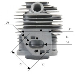 Kit cylindre piston tronçonneuse MITSUBISHI TL33, KC13011AA