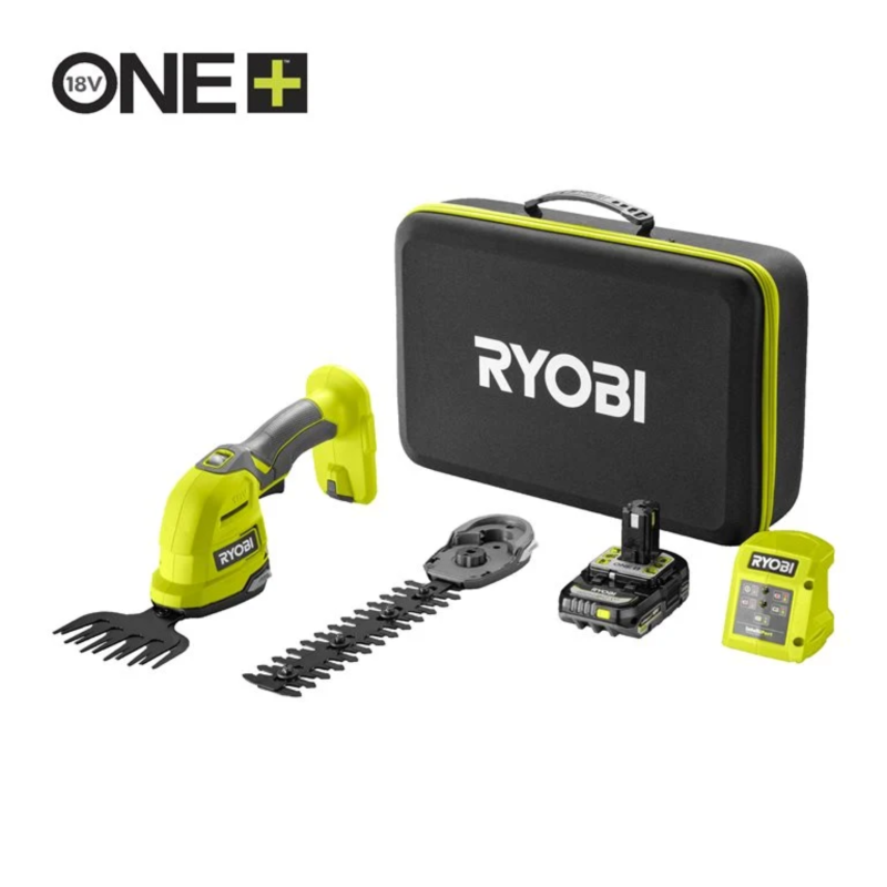 CISAILLES / SCULPTEURS DE VEGETAUX 18V ONE+ - BATTERIE ET CHARGEUR 2.0 AH - RYOBI - RY18GSA-120T