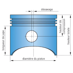 PISTON COMPLET MOTEUR HONDA GX270 - 13101-ZH9-000 - 13101ZH9000