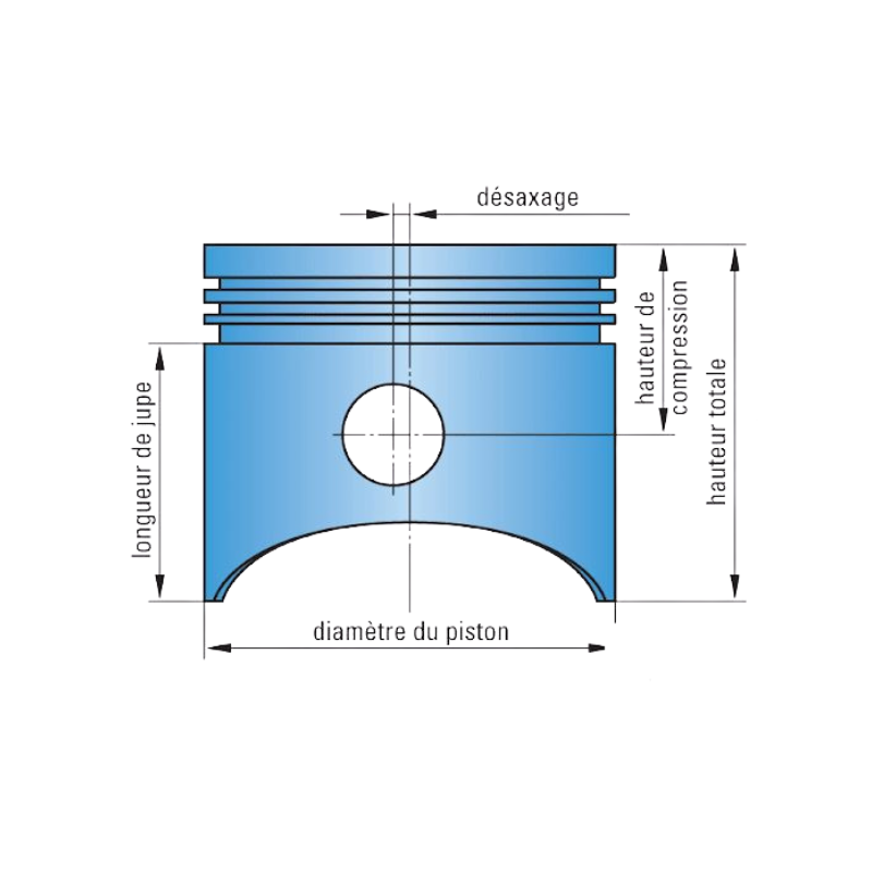 PISTON COMPLET MOTEUR HONDA GX270 - 13101-ZH9-000 - 13101ZH9000