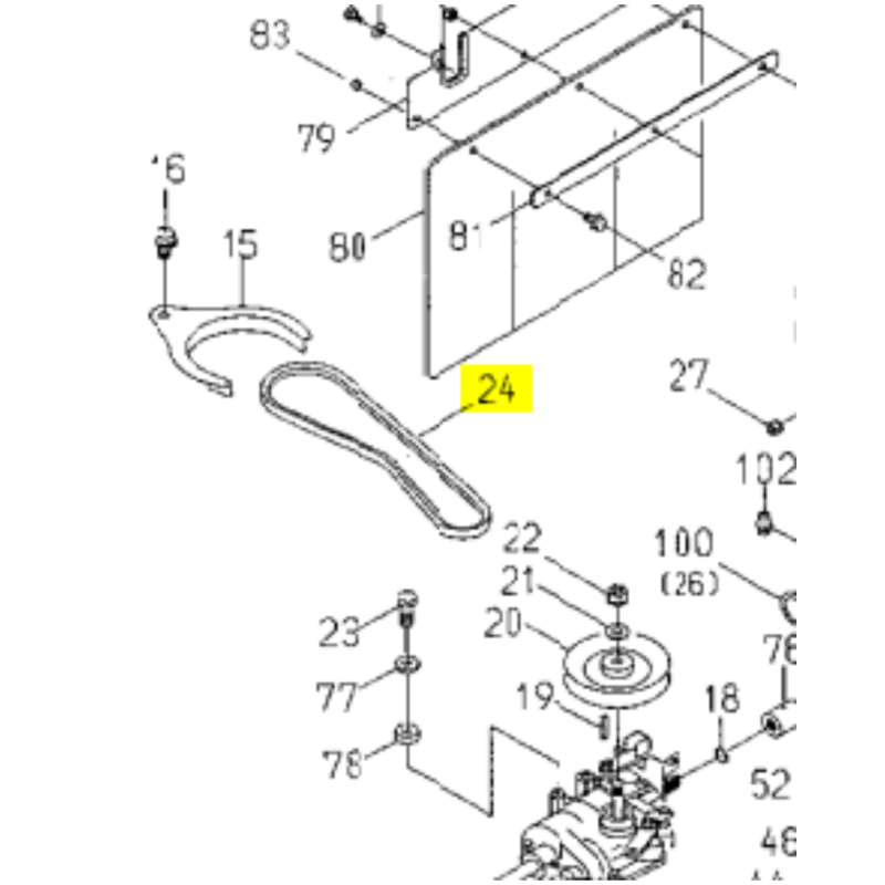 courroie-avancement-debroussailleuse-orec-fl500a-e896111002501-e896111002501