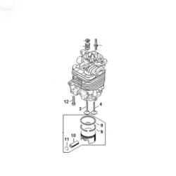 Cylindre avec Pistons DIAM 50 mm STIHL 42820201201 - 4282-020-1201 - PIECE D'ORIGINE