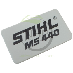 PLAQUE MATRICULE MS440 STIHL 11289671511 - 1128-967-1511 - PIECE D'ORIGINE