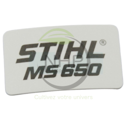 PLAQUE MATRICULE MS650 STIHL 11229671508 - 1122-967-1508 - PIECE D'ORIGINE