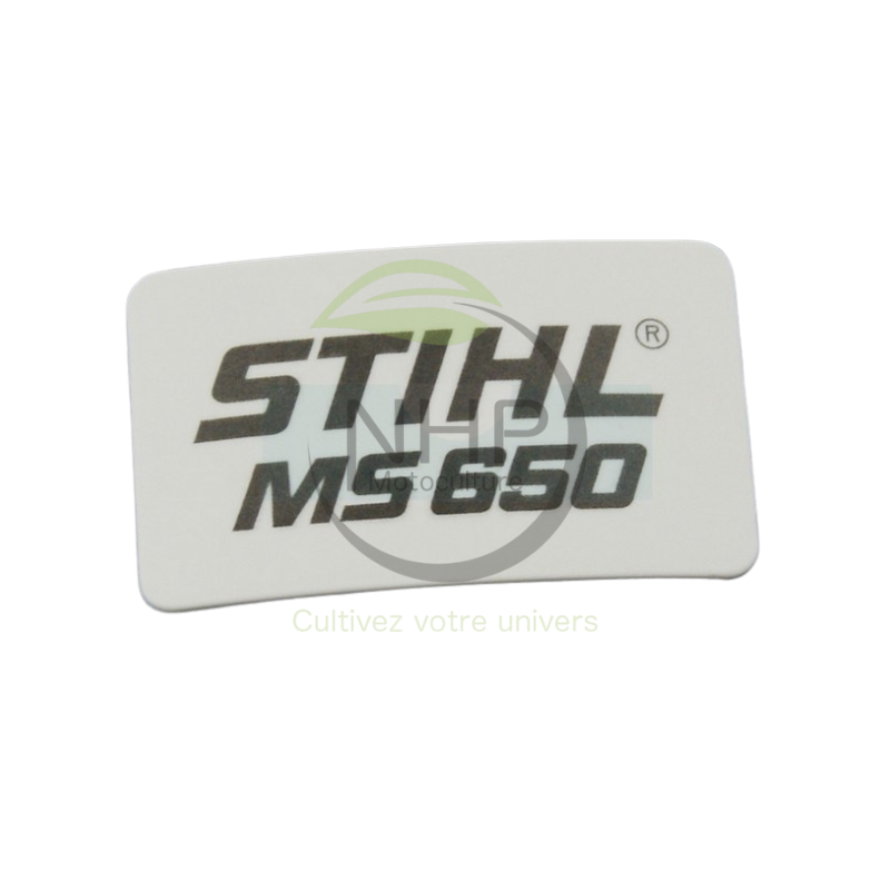 PLAQUE MATRICULE MS650 STIHL 11229671508 - 1122-967-1508 - PIECE D'ORIGINE