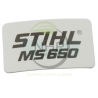 PLAQUE MATRICULE MS650 STIHL 11229671508 - 1122-967-1508 - PIECE D'ORIGINE