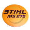 PLAQUE MATRICULE MS270 STIHL 11339671500 - 1133-967-1500 - PIECE D'ORIGINE