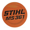 PLAQUE MATRICULE MS361 STIHL 11359671500 - 1135-967-1500 - PIECE D'ORIGINE