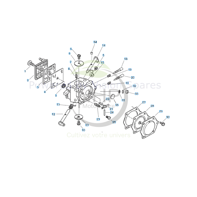 Carburateur ECHO, SHINDAIWA référence 12300032433 - PIECE D'ORIGINE