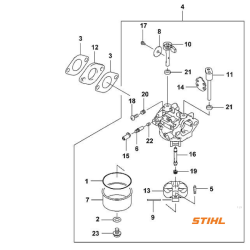 Carburateur STIHL 00011200600 - 0001-120-0600 - PIECE D'ORIGINE